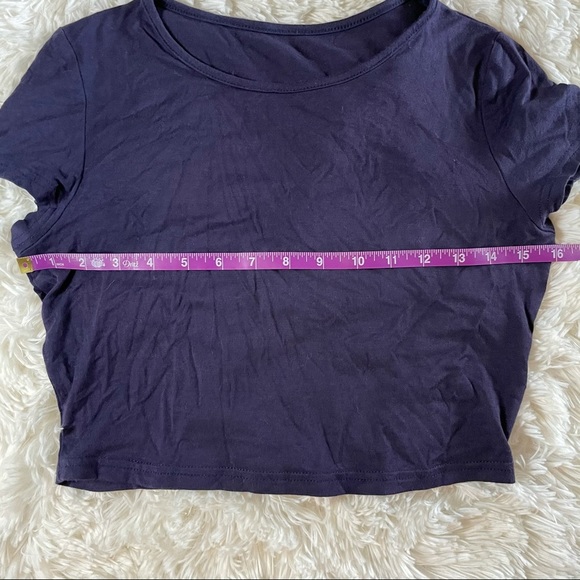 Navy Blue Crop Top - Picture 2 of 3